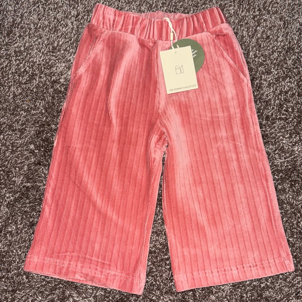 Toddler Girl Corduroy Pink Crop Pants